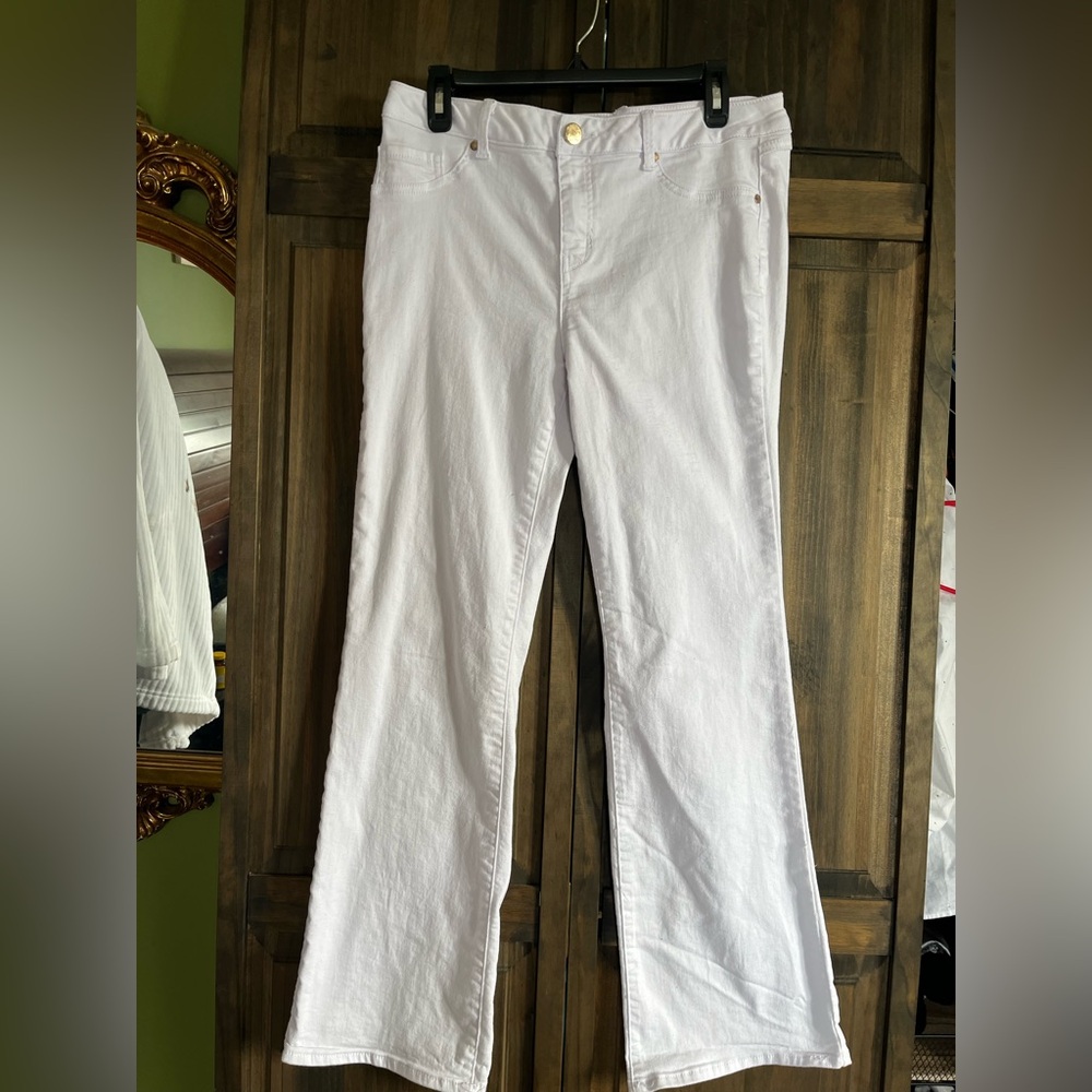 1822  denim white flare jeans women’s size 12